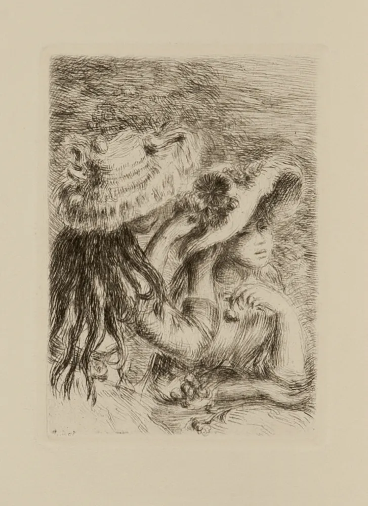 Drypoint Renoir - Le chapeau epinglé
