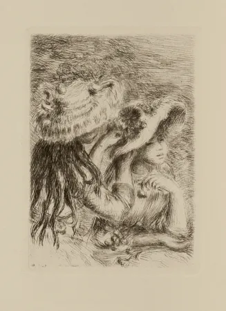 Drypoint Renoir - Le chapeau epinglé