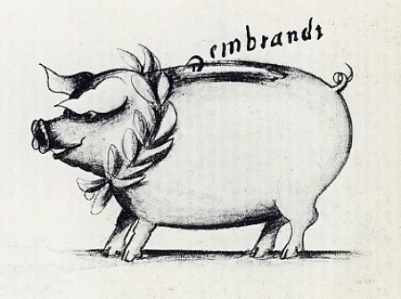 Etching Reuterswärd - Tirelire