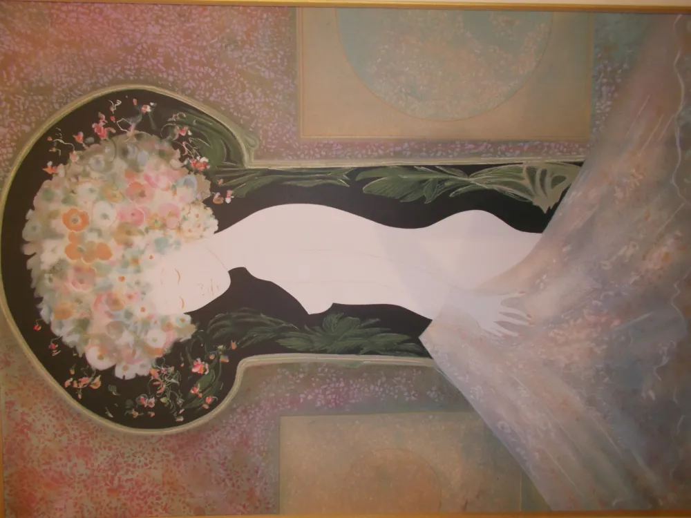 Lithograph Ribes - La femme nue I