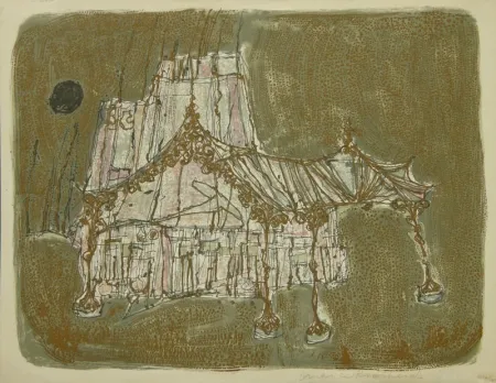 Lithograph Richards - Untitled abstract fantasy