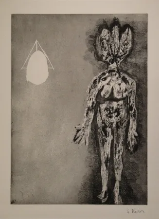 Etching And Aquatint Richier - Femme debout / L’Hydre