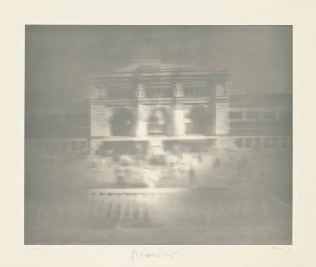 Lithograph Richter - Bahnhof (Hannover)