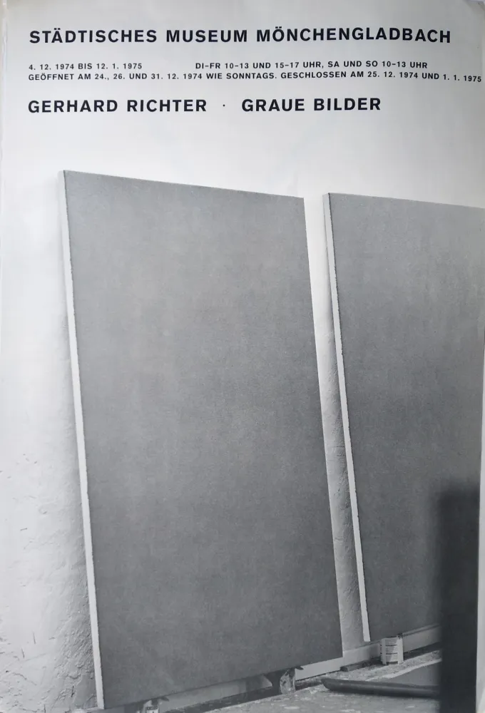 Offset Richter - Graue Bilder. Ausstellungsplakat.