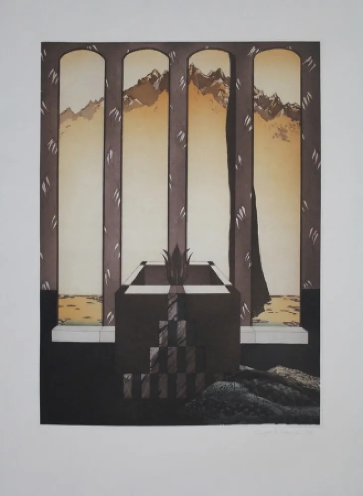 Etching And Aquatint Riemer - Blüte in Landschaft