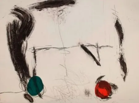 Etching Riera I Aragó - Avió amb guixat negre