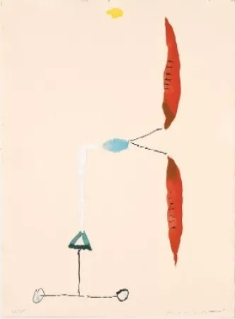 Engraving Riera I Aragó - Avió hèlix vermella 