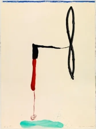 Etching Riera I Aragó - Avión en ángulo sobre agua