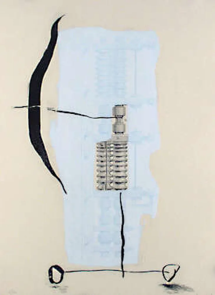 Aquatint Riera I Aragó - Blatt 19 aus Portofolio 19 máquines