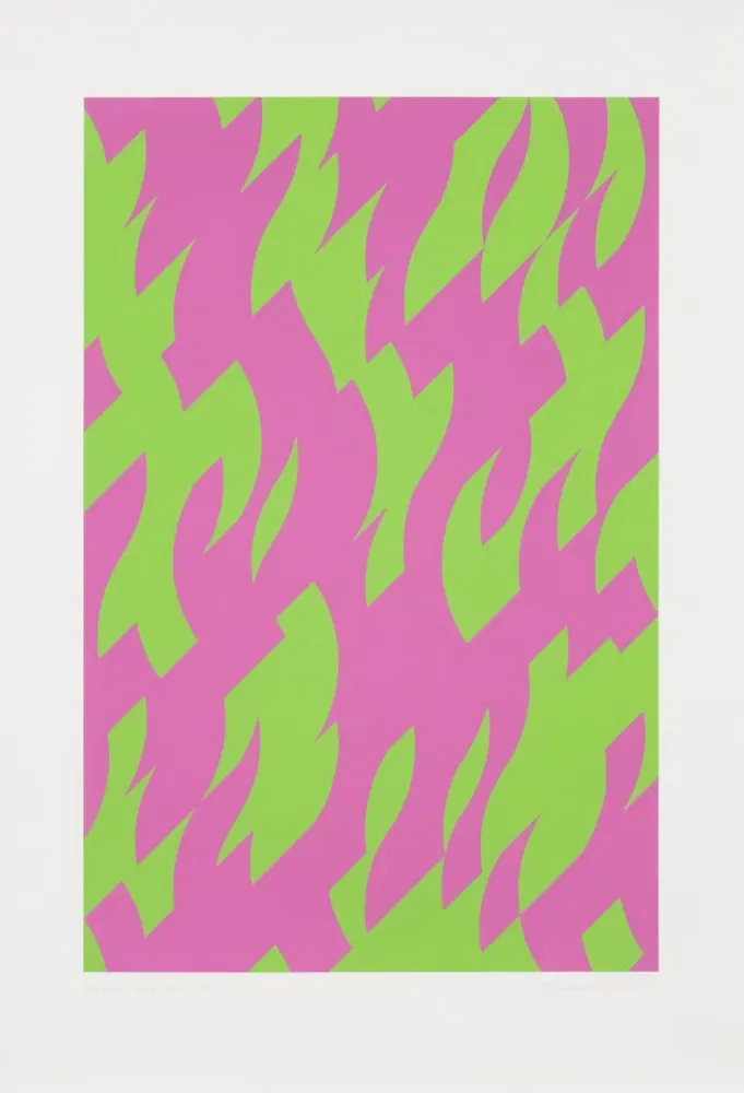 Screenprint Riley - Magenta and Green