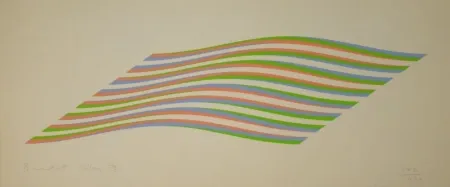 Screenprint Riley - Untitled (Waves)