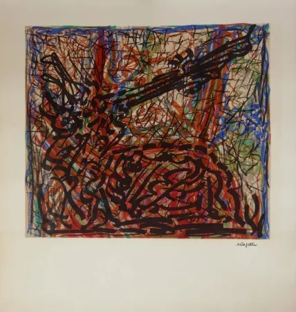 Lithograph Riopelle - Composition