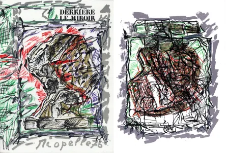 Illustrated Book Riopelle - Derrière le Miroir n° 218. RIOPELLE. 4 LITHOGRAPHIES ORIGINALES. Mars 1976.