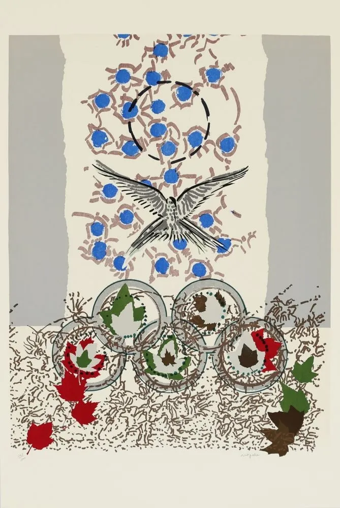 Lithograph Riopelle - JO 1988