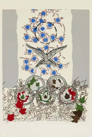 Lithograph Riopelle - JO 1988