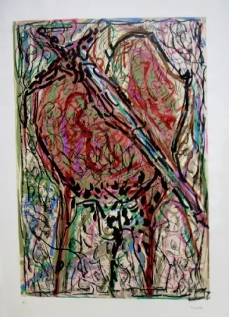 Lithograph Riopelle - Oiseau