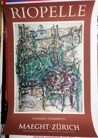 Poster Riopelle - RIOPELLE 72 : Exposition à la Galerie Maeght à Zürich en 1972.