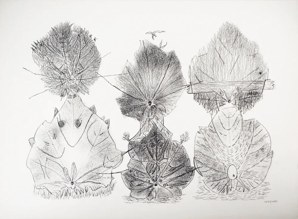 Lithograph Riopelle - TOTEMS DE LA NATURE (de la suite 