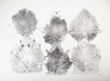 Lithograph Riopelle - TOTEMS DE LA NATURE (de la suite 