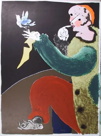 Lithograph Ripolles - Arlequin