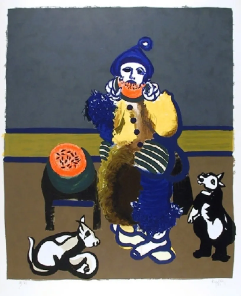 Lithograph Ripolles - Arlequin - 2 