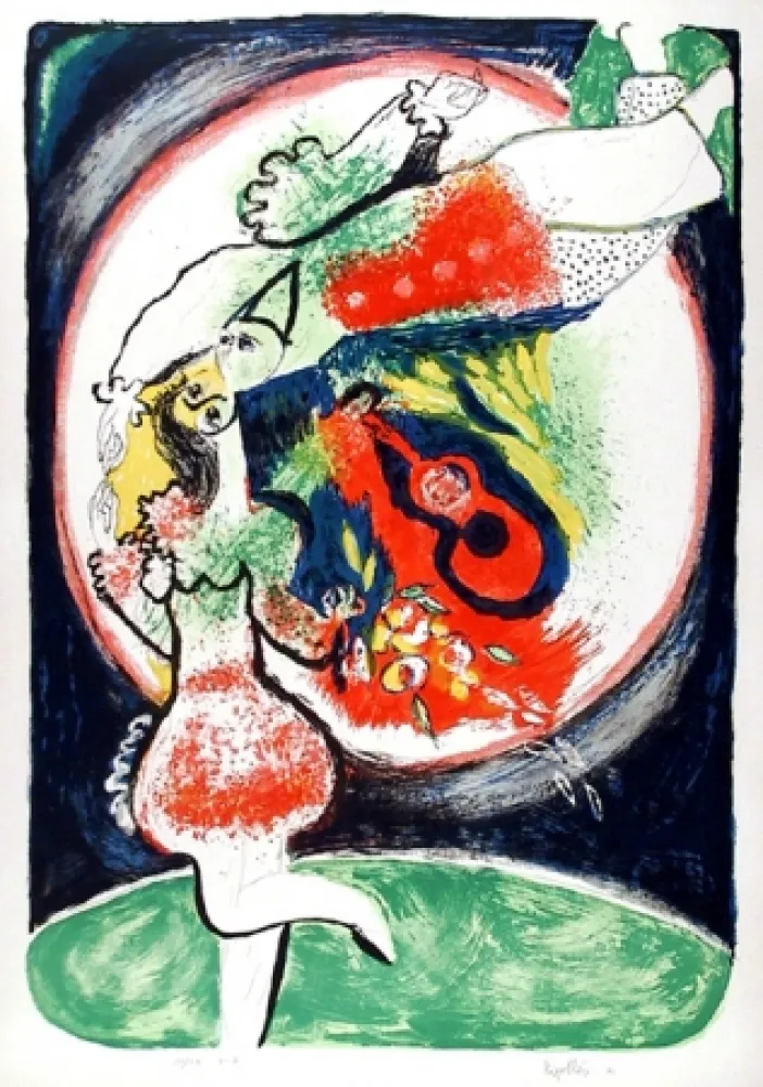 Lithograph Ripolles - Couple