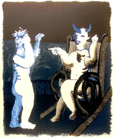 Lithograph Ripolles - Diablo