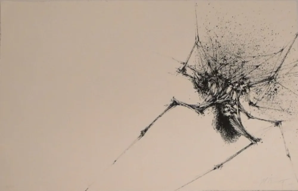 Screenprint Rivera - Diálogo Entre Manuel Rivera y los Tres Adefesios. 