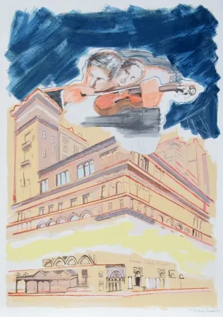 Lithograph Rivers - Carnegie Hall