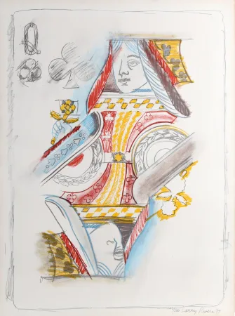 Lithograph Rivers - Queen of Clubs