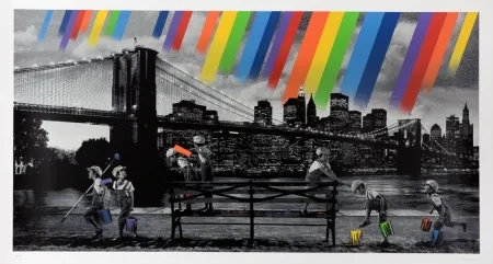 Screenprint Roamcouch - Brooklyn Bridge - Mono