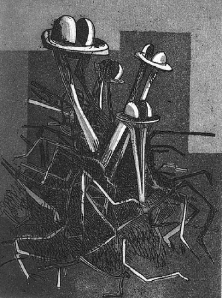 Etching Roccamonte - I fiori del deserto