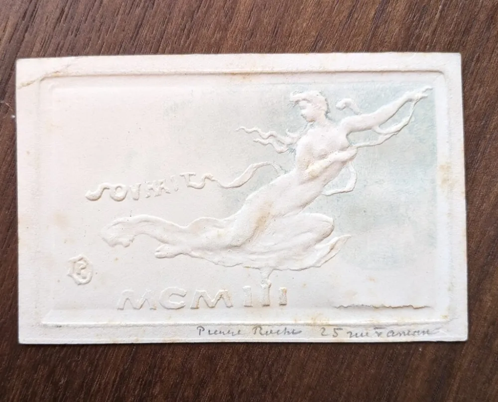 No Technical Roche - Souhaits (greeting card for new year, 1903)