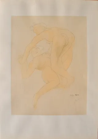 Etching Rodin - Corps enlacés
