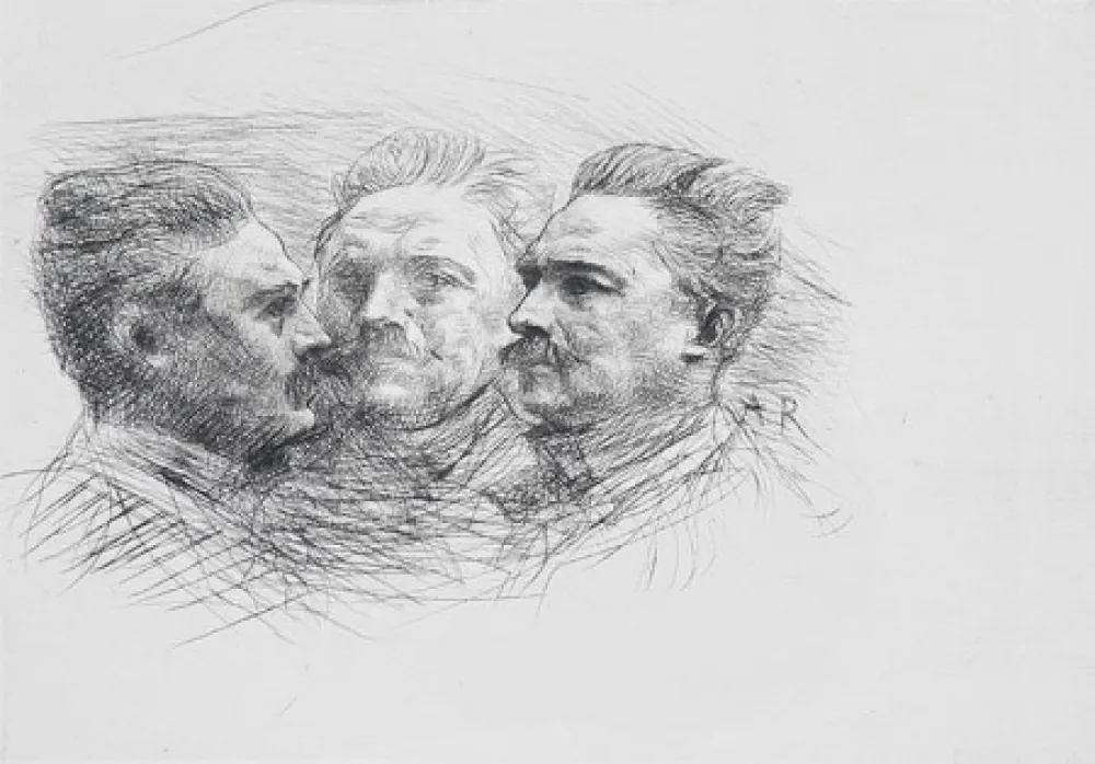 Etching Rodin - Henri Becque