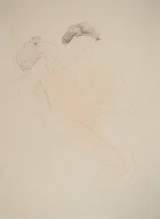 Lithograph Rodin - Les jeunes amants