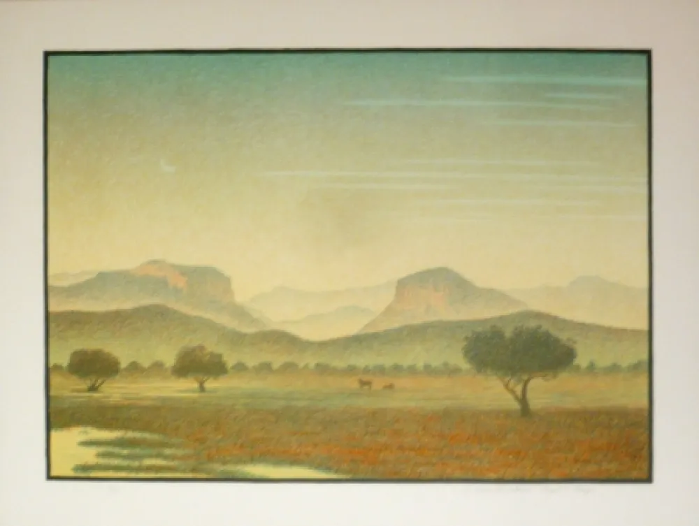 Lithograph Rodrigo - Desde el refugio derrama rayos de victoria