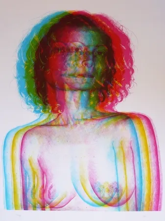 Lithograph Rodriguez - White 1