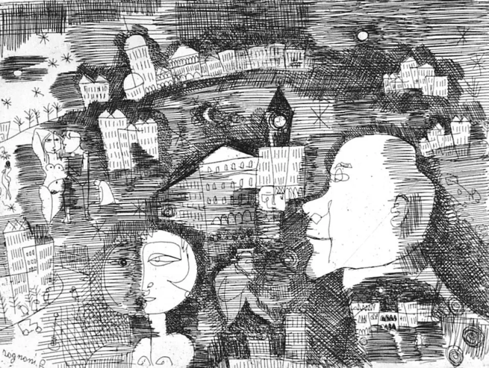 Engraving Rognoni - Città