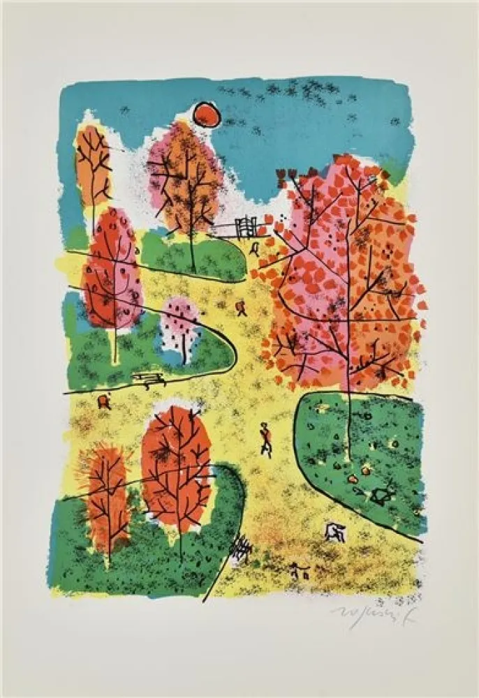 Lithograph Rognoni - Paesaggio