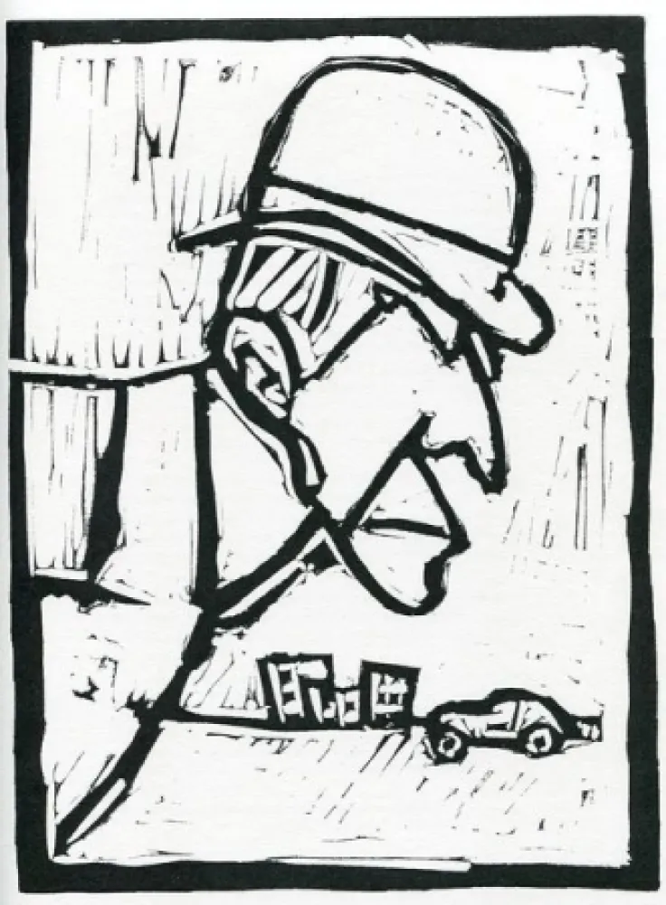 Linocut Rognoni - Senza titolo