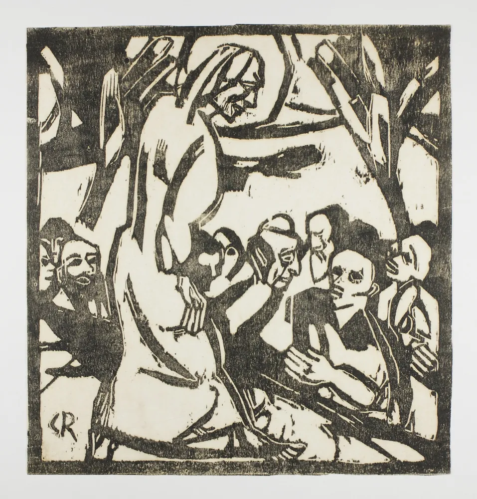 Woodcut Rohlfs -  Bergpredigt (Sermon on the Mount)