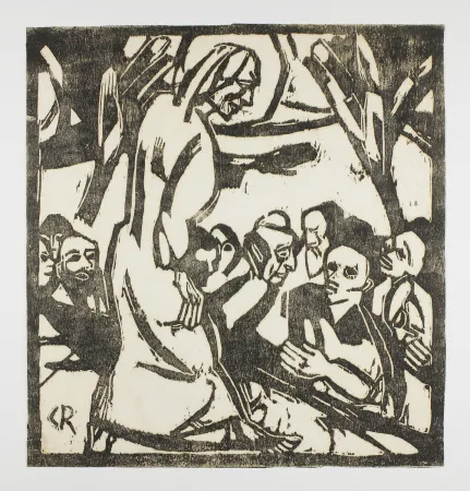 Woodcut Rohlfs -  Bergpredigt (Sermon on the Mount)