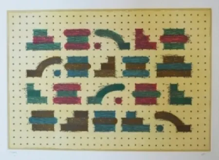 Etching And Aquatint Rojo - Codice 1