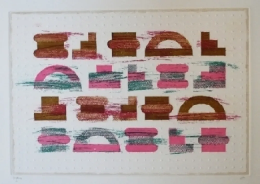 Etching And Aquatint Rojo - Codice 3