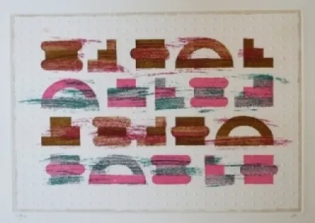 Etching And Aquatint Rojo - Codice 3