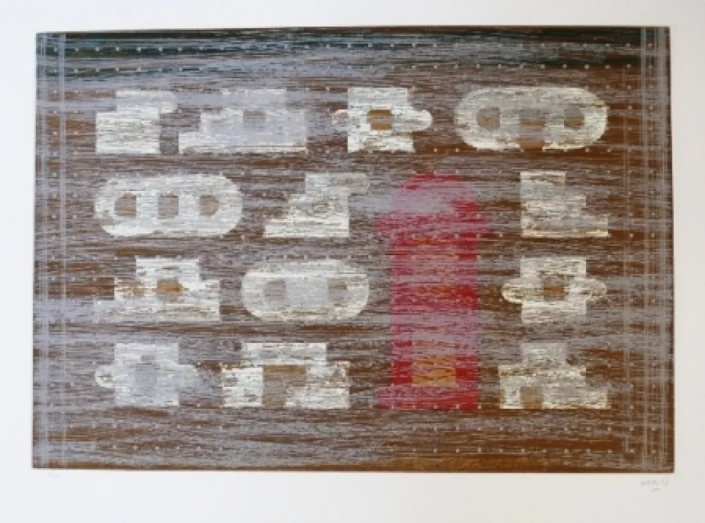 Etching And Aquatint Rojo - Codices 4