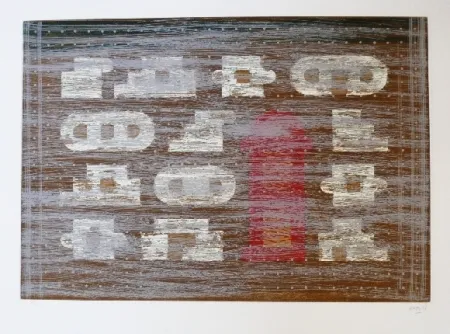 Etching And Aquatint Rojo - Codices 4