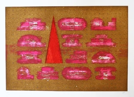 Etching And Aquatint Rojo - Codices 5