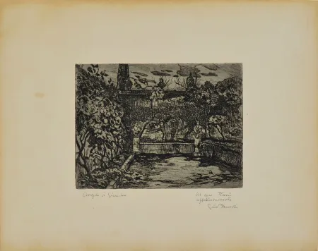 Engraving Romiti - ANGOLO DI GIARDINO